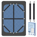Bed Sheet Fasteners, 8 Pcs Adjustable Max Stretches To 26.8 In Holder Straps Non Slip Straps With Clips To Keep Sheets Firm & Tight, Universal & Black