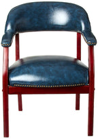 Boss Office Products Ivy Leauge Vinyl Executive Catain'S Chair In Blue