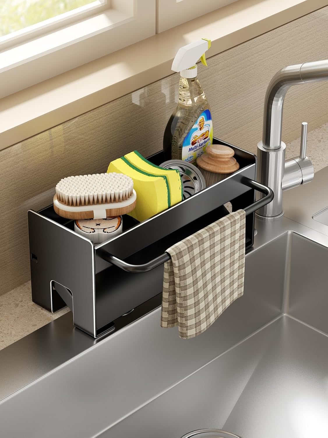 Ladila Aluminum Wall Mounted Bathroom Organiser Floating Shelf For Bathroom Cabinet Multifunctional Large Capacity Bathroom Rack