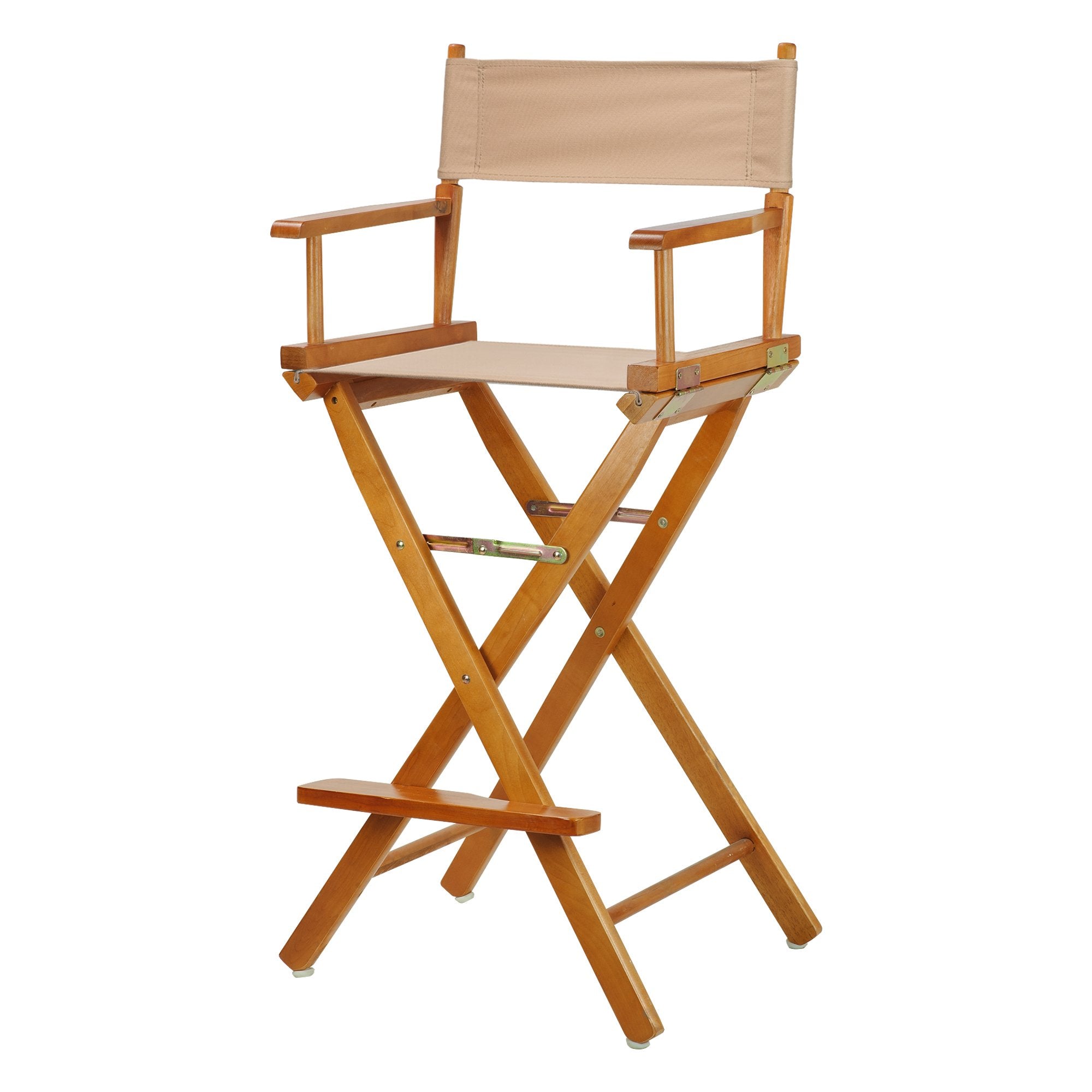 Casual Home 30 Directors Chair Honey Oak Frame-with Tan Canvas, Bar Height