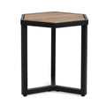 Christopher Knight Home End Table, Black Metal + Teak