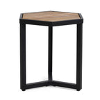 Christopher Knight Home End Table, Black Metal + Teak