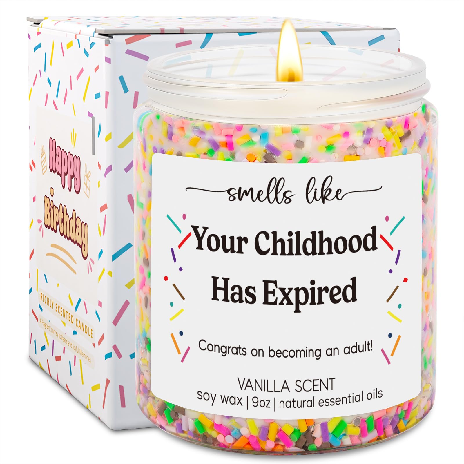 GSPY 18th Birthday Candles - 18th Birthday Gifts for Girls, Boys - 18 Year Old Girl Birthday Gifts - Funny Turning 18, Happy 18t