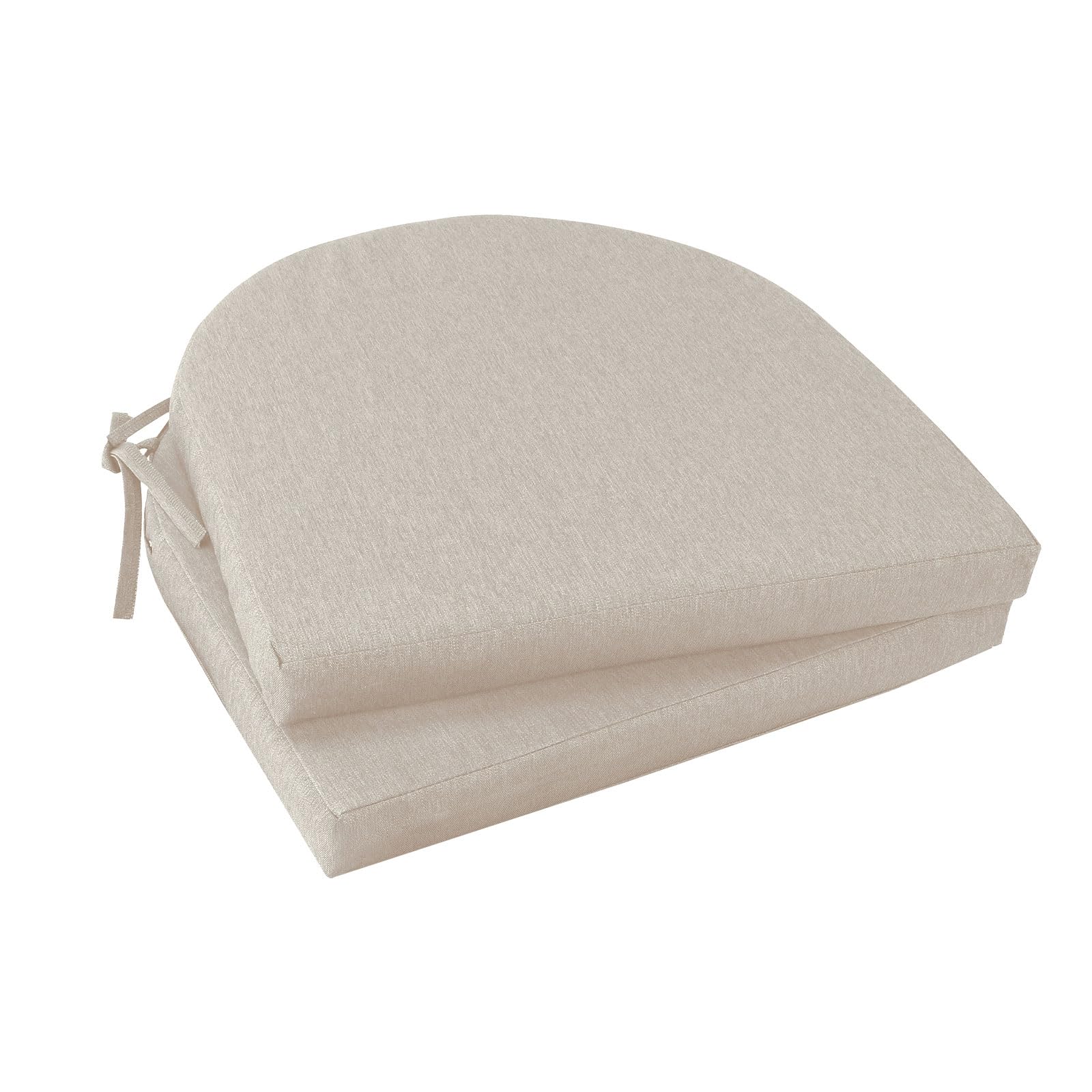 Topotdor Outdoor Chair Cushions Set Of 2, Waterproof Patio Chair Cushions For Outdoor Furniture, Round Corner Seat Chair Pads Wi