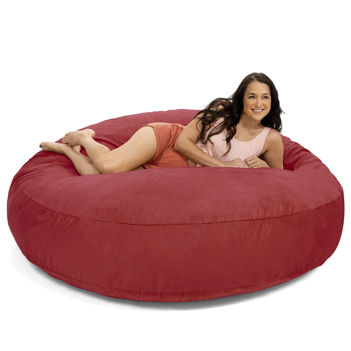 Jaxx 6 Foot Cocoon Large Bean Bag Chair for Adults, Cinnabar