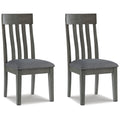 Signature Design by Ashley Hallanden Modern Slat Back 18.63 Dining Room Chair, Set of 2, Gray