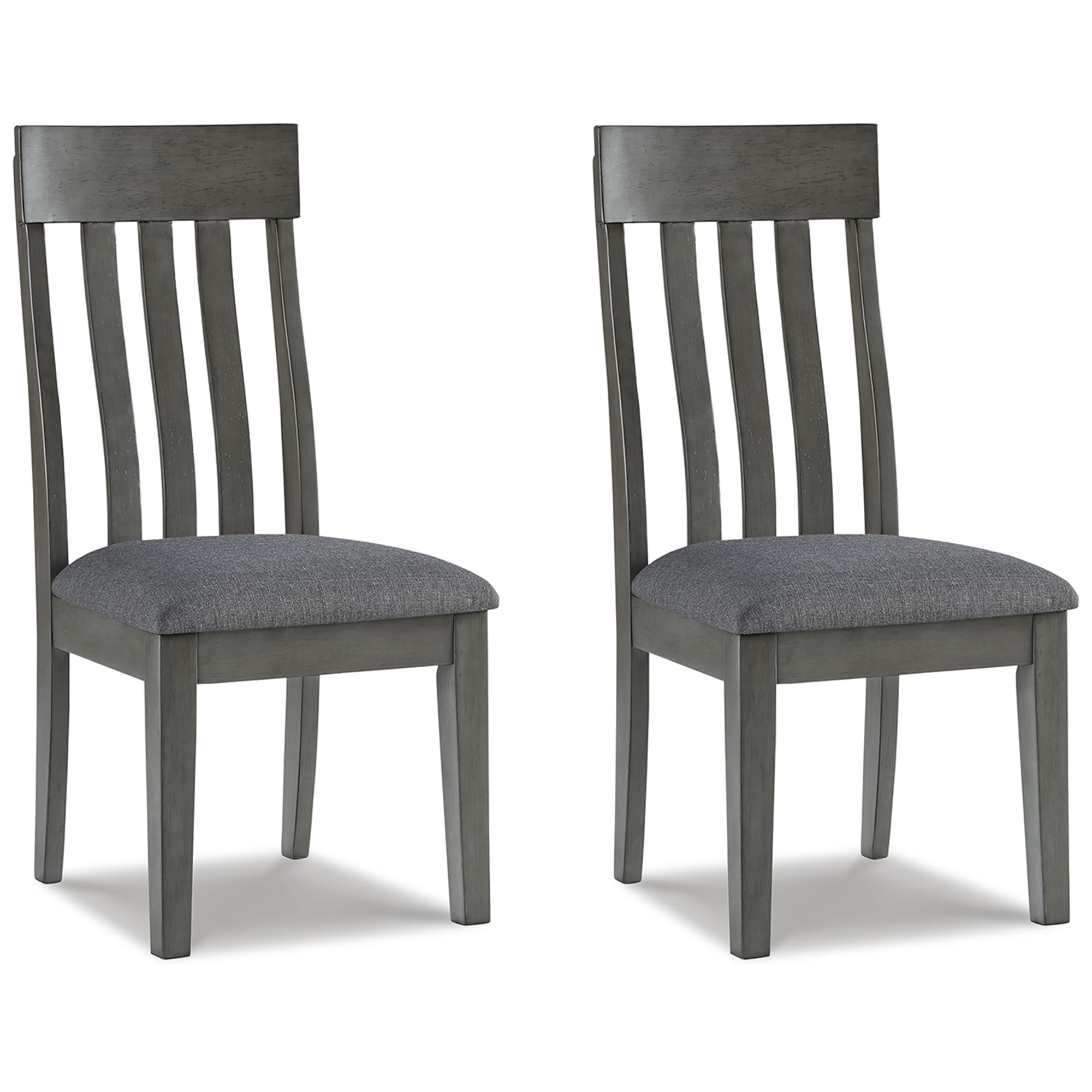 Signature Design by Ashley Hallanden Modern Slat Back 18.63 Dining Room Chair, Set of 2, Gray