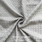 Miye Pleated Waffle Weave Bed Skirt, Tailored Dust Ruffle 12 Inch Drop Easy Fit, Machine Washable (Light Grey, King - 12'' Drop)