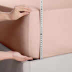 Nestl Extra Deep Pocket Full Fitted Sheet, Peach Beige Full Size Fitted Sheet Only, 1800 Microfiber Fitted Bed Sheet, Ultra Soft Full Bed Fitted Sheet Fits Up To 24 Inch Mattress