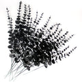 Tinsow 26 Pcs Black Artificial Eucalyptus Stems Faux Halloween Flowers Eucalyptuses Real Touch Leaf Centerpiece Home Decor (26, 