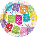 Round Dessert Paper Plates - 7 | Mexican Fiesta | 8 Pcs