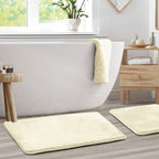 Clara Clark Bath Mat Set - Memory Foam Bath Mat - Soft Bathroom Rug - Non Slip and Super Absorbent - Fast Drying Machine Washabl