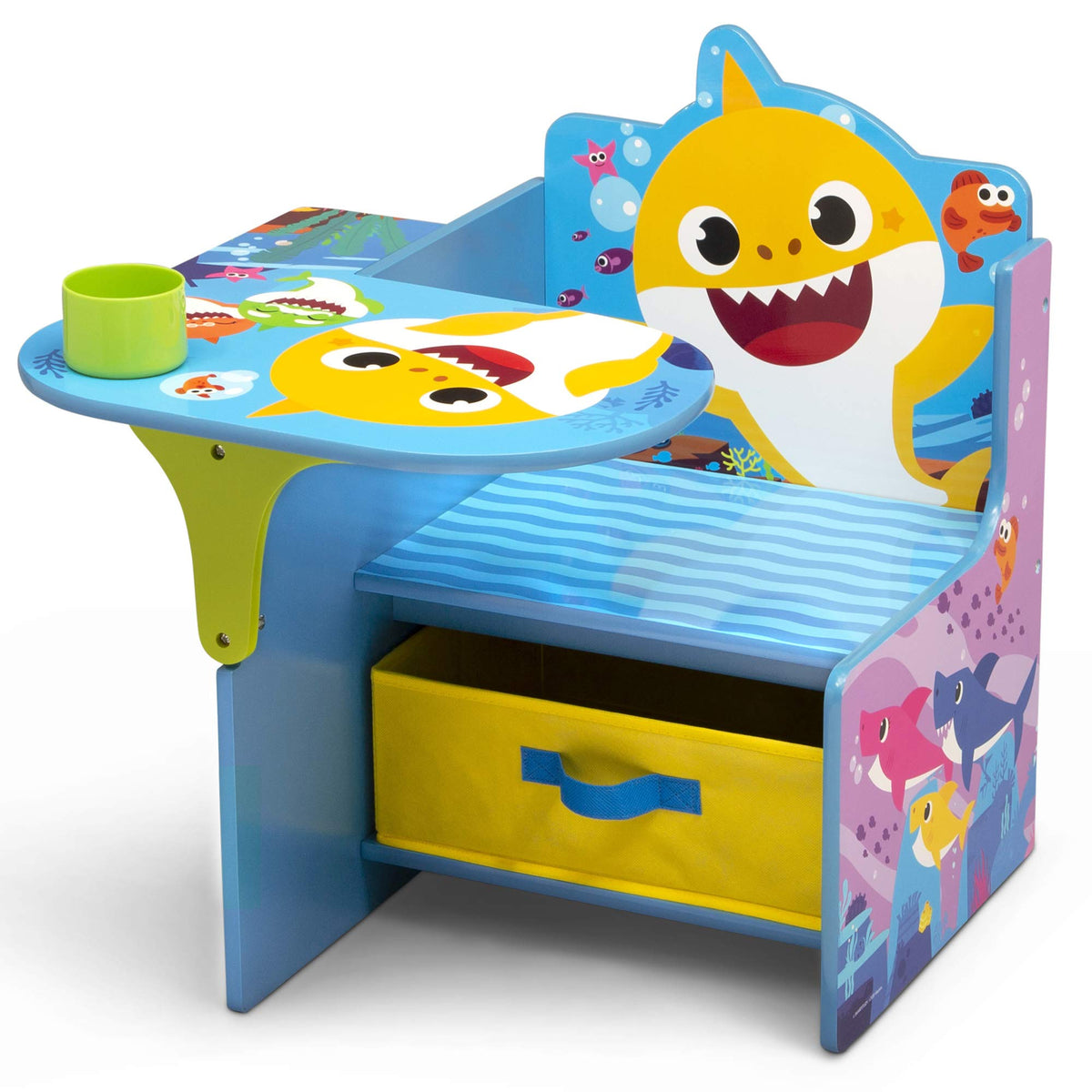 Baby Shark Chair Desk With Storage Bin  Ideal For Arts & Crafts, Snack Time, Homeschooling, Homework & More By Delta Children