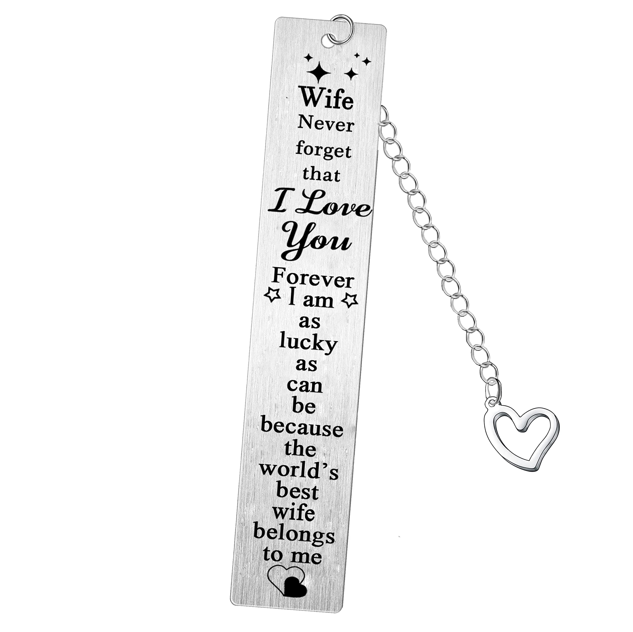 Wife Bookmarks Wife Bookmark Gifts From Husband Wife Wedding Anniversary Bookmark Present Wife Birthday Christmas Valentine Coup