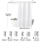 Stall Boho White Woven Fabric Shower Curtain With Tassels 48 X 72 Modern Farmhouse Minimalist Tufted Chevron Striped Shabby Chic