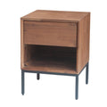 Npd Furniture And More Hathaway 1-Drawer Nightstand Night Stand, Newton Brown