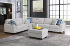 Lilola Home 7 Piece Modular L-Shape Sectional Sofa with Ottoman, Light Gray