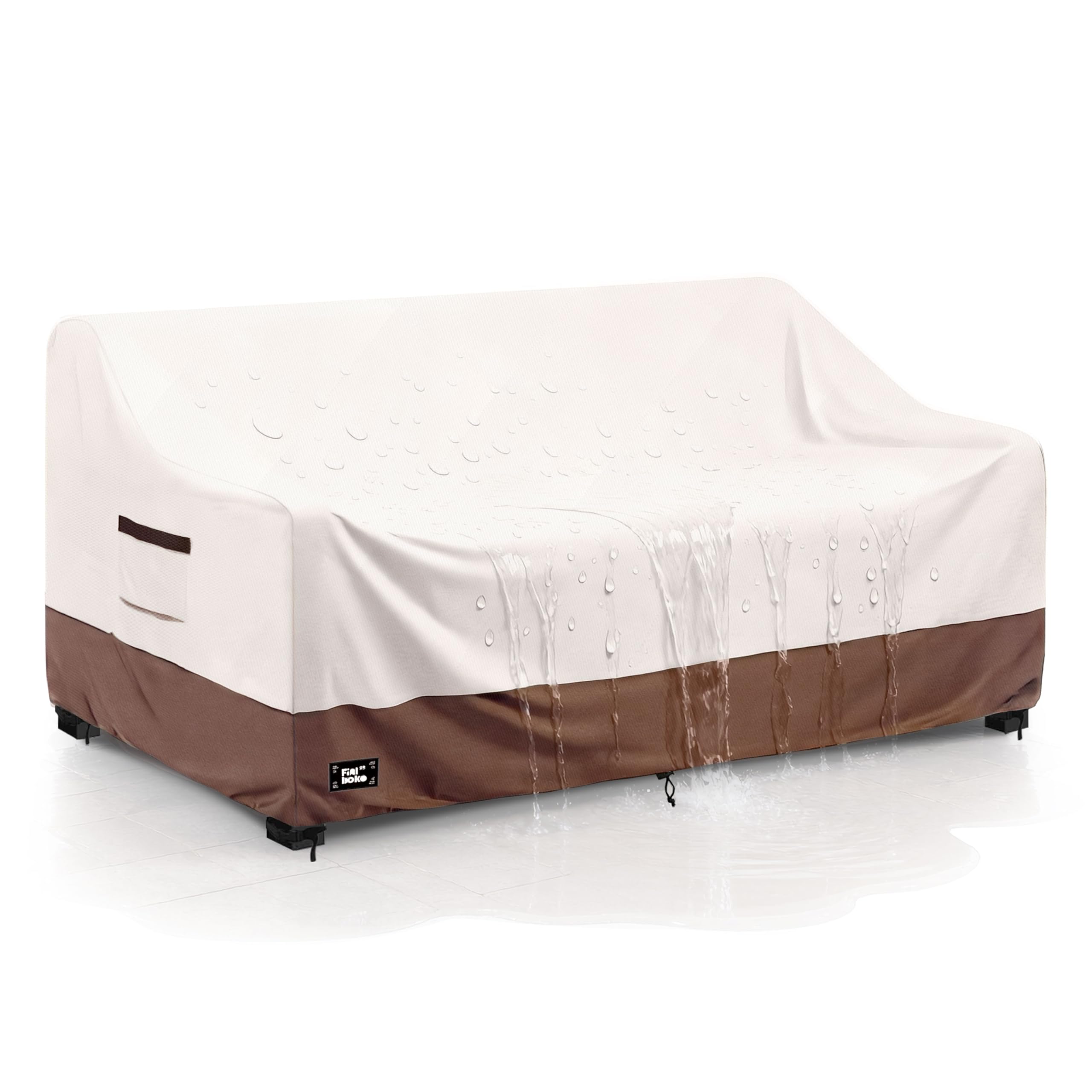 Finiboko 3-Seater Outdoor Sofa Cover, 76Wx32Dx31H inches Outdoor Furniture Covers Waterproof,100% Waterproof Heavy Duty Patio Fu