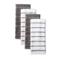 KitchenAid Albany Kitchen Towel 4-Pack Set, Charcoal Grey/White, 16x26
