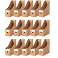 Foldable Desk File Holder Organizer Sturdy Cardboard Magazine Storage Box Document Rack With Blank Label Stickers For Home Schoo