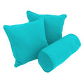 Blazing Needles Corded Twill Throw Pillow Set, Natural 3 Count