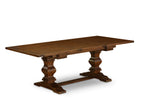 East West Furniture Lamz5-N8-32 5 Piece Dining Table Set Includes A Rectangle Kitchen Table With Removable Leaf And 4 Light Beige Linen Fabric Upholstered Chairs, 42X92 Inch, Walnut
