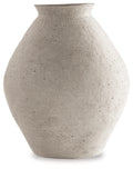 Signature Design by Ashley Hannela 12 Modern Distressed Polyresin Vase, Antique Tan