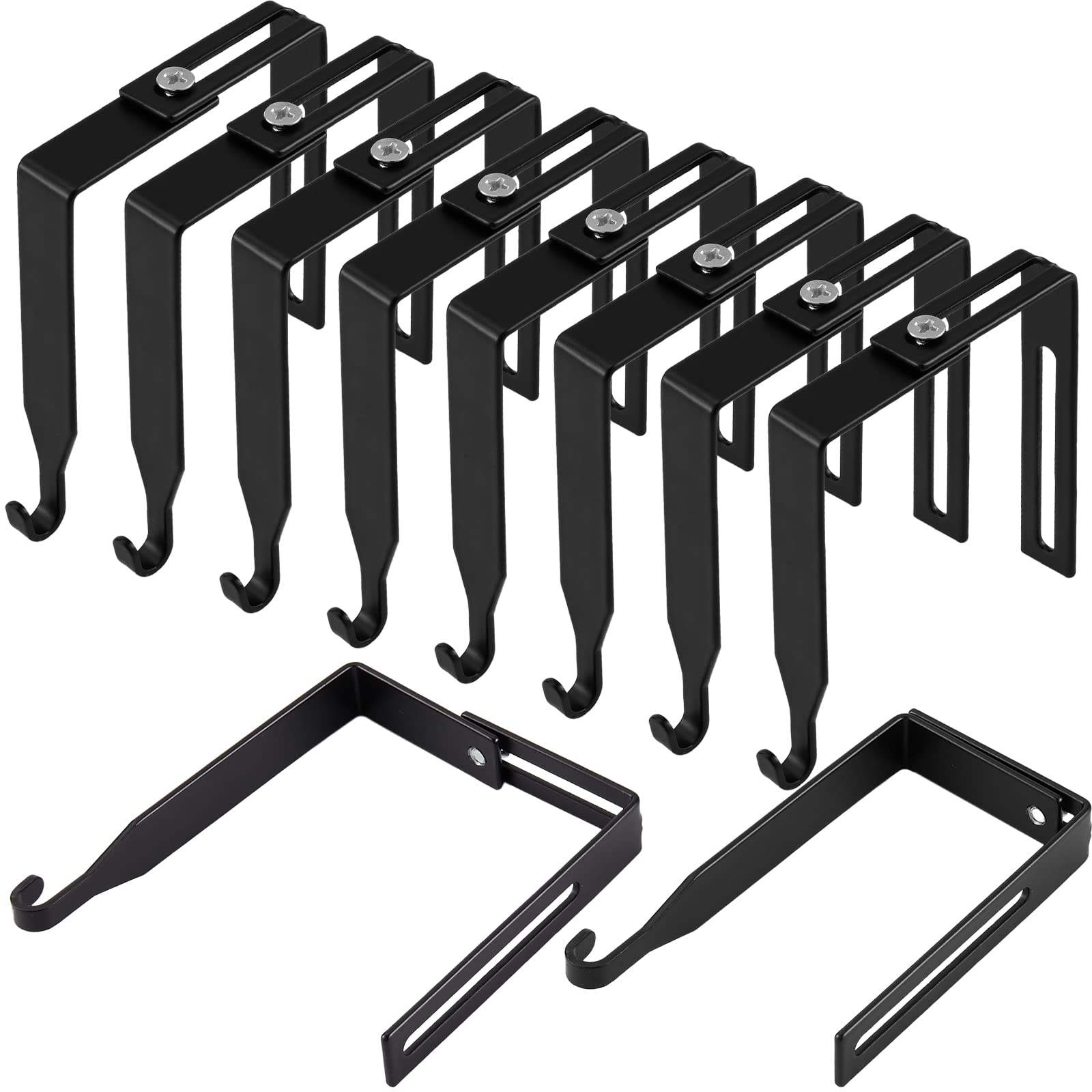 Amylove 8 Pcs Adjustable Cubicle Hangers Universal Partition Hanger Set Metal Cubicle Hooks Door Hanger, Adjusted To Fit Panels