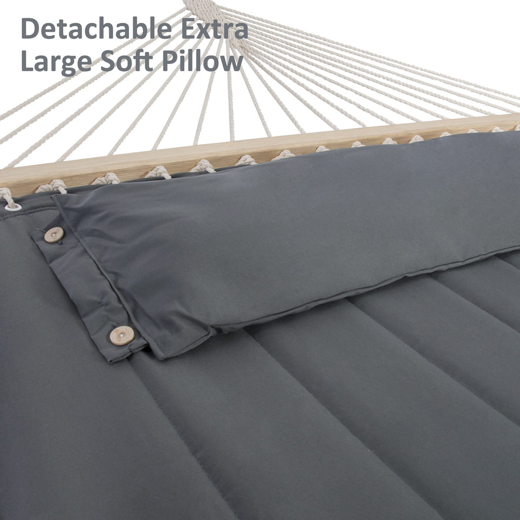 Suncreat 2 Person Hammock With Stand, Heavy Duty Portable Hammocks, 450 Lbs Capacity, Dark Grey