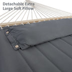 Suncreat 2 Person Hammock With Stand, Heavy Duty Portable Hammocks, 450 Lbs Capacity, Dark Grey