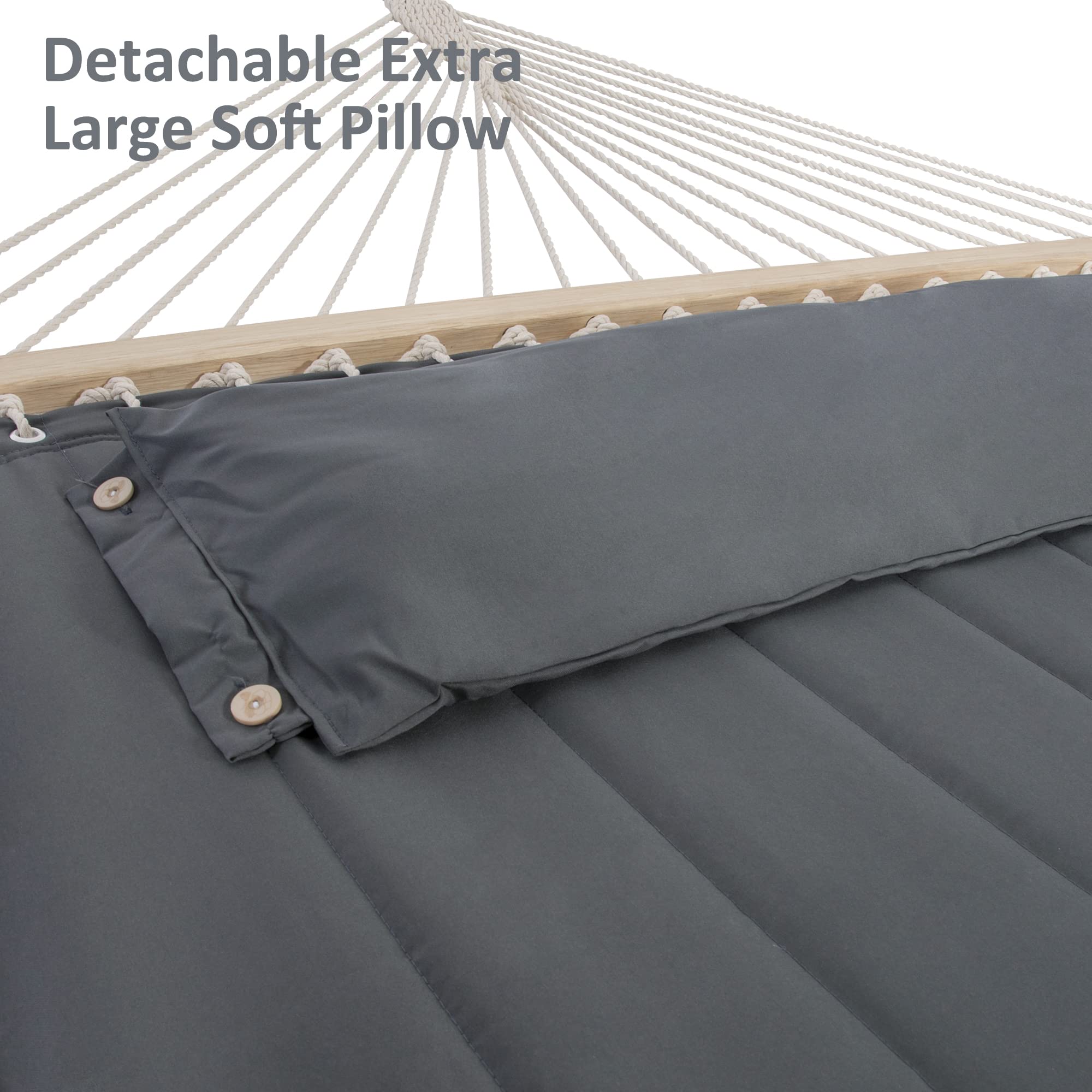 Suncreat 2 Person Hammock With Stand, Heavy Duty Portable Hammocks, 450 Lbs Capacity, Dark Grey