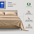Thread Spread Full Size Sheets Cotton - 400 Thread Count 4 Pc 100% Cotton Full Size Sheet Sets, 16?Deep Pocket Full Size Sheets Set, Cooling Full Sheet Set, Luxury Hotel Sheets & Pillowcases (Taupe)