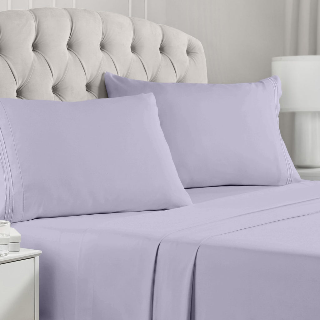 Mellanni Full Sheets Set - 4 PC Iconic Collection Bedding Sheets & Pillowcases - Hotel Luxury, Extra Soft, Cooling Bed Sheets - 