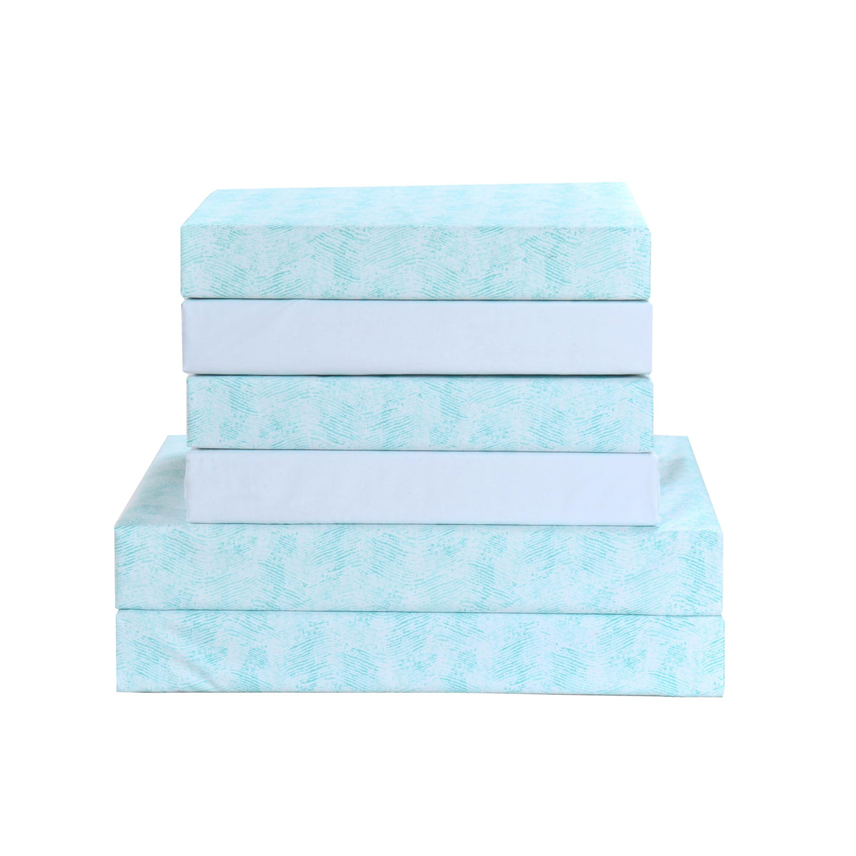 Elegant Comfort Luxury Soft Bed Sheets Wave Pattern - 1500 Premium Hotel Quality Microfiber Softness Wrinkle And Fade Resistant (6-Piece) Bedding Set, King, Wave Aqua