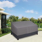 Easy-Going Outdoor Couch Cover, Heavy Duty 3-Seater Patio Sofa Cover, Windproof Outdoor Bench Cover, Durable Patio Furniture Cover (85Wx37Dx35H Inch, Gray/Dark Gray)