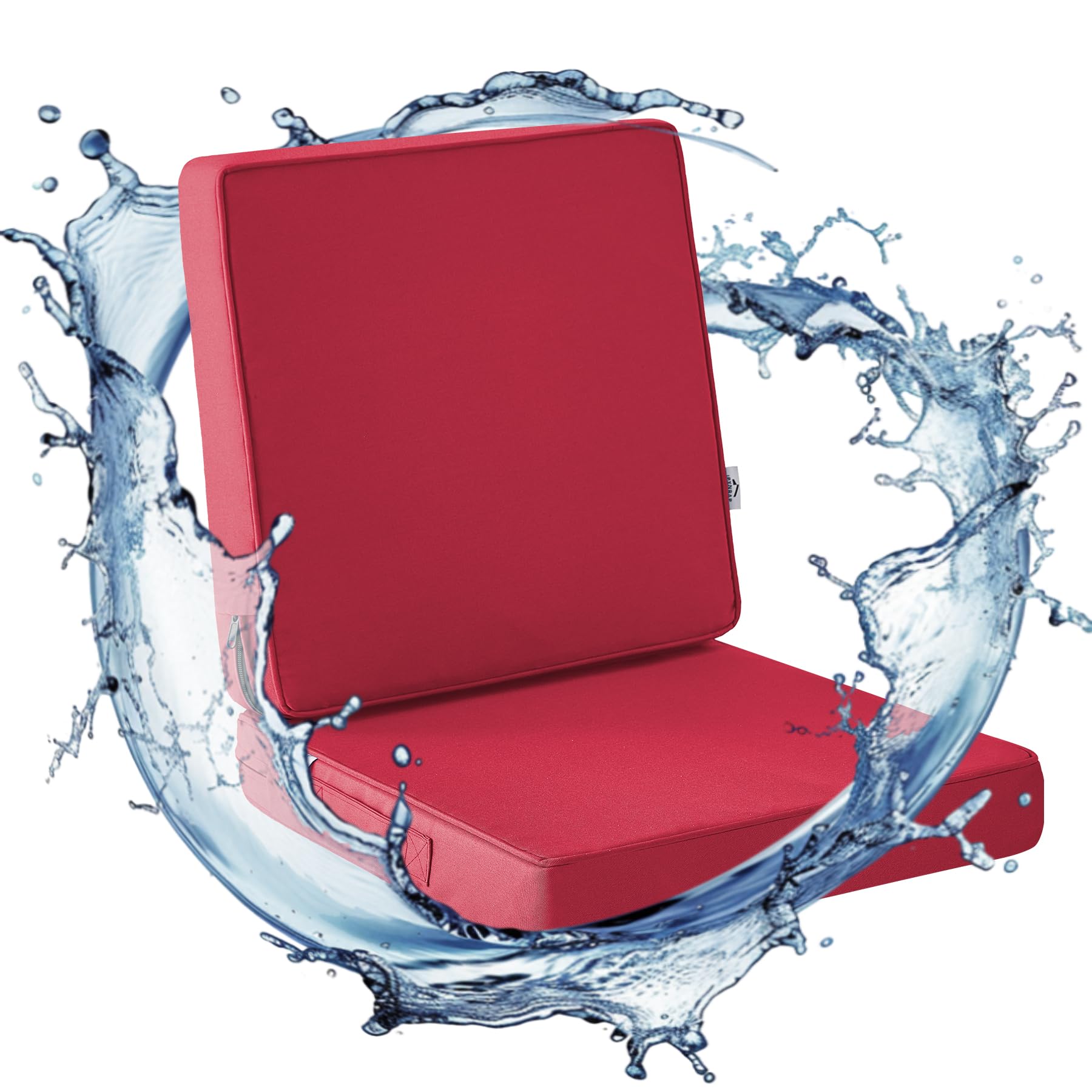 Ipynbap Outdoor Chair Cushion Set 22 X 22 X 3 Inch, Waterproof & Fade Resistant Patio Furniture Cushions, Deep Seat & Back Cushi