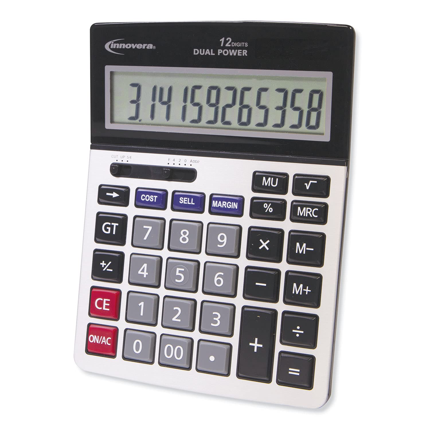 15968 Minidesk Calculator, 12-Digit Lcd