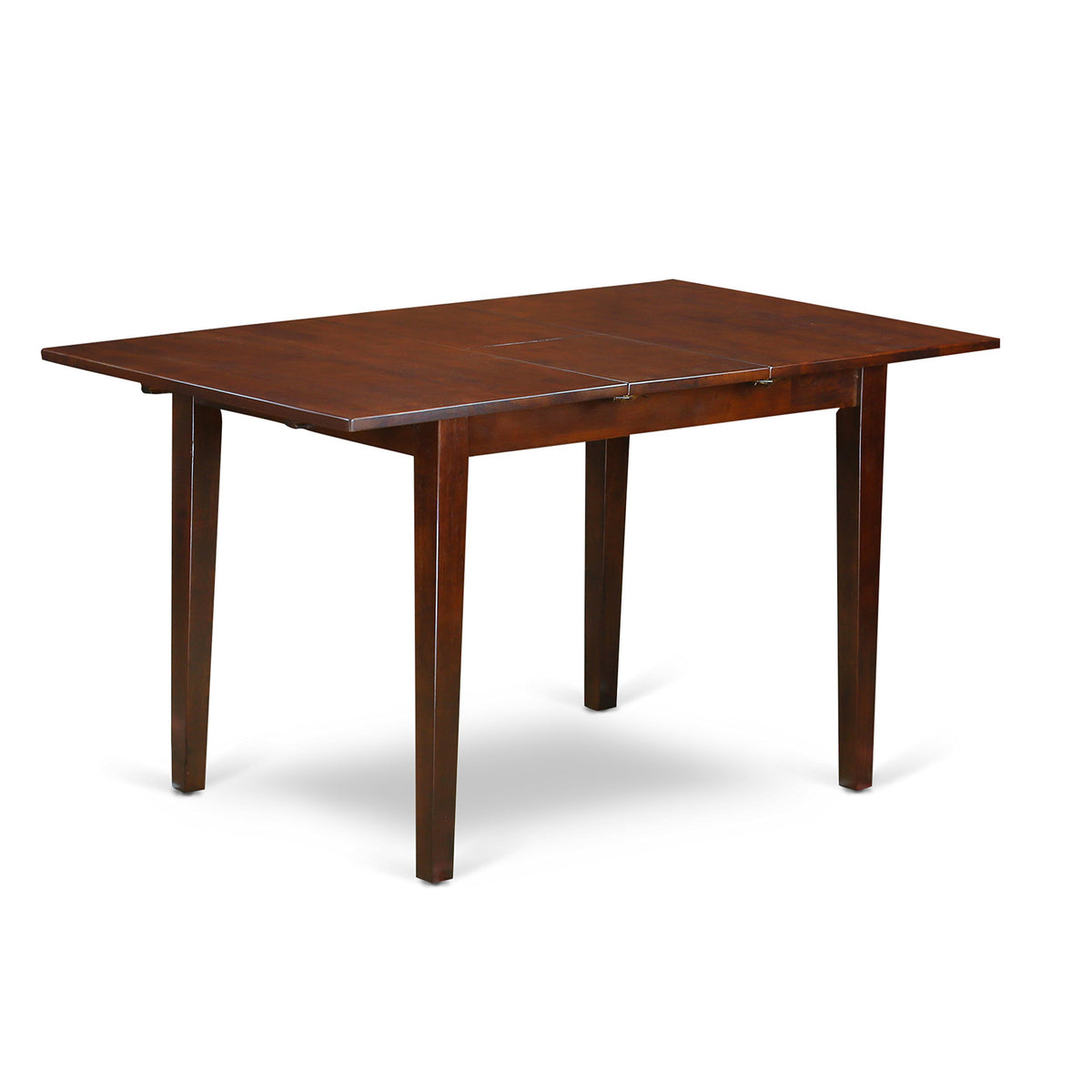 East West Furniture Norfolk 7 Piece Room Set Consist of a Rectangle Wooden Table with Butterfly Leaf and 6 Kitchen Dining Chairs, 32x54 Inch, Mahogany
