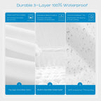 Grt 1 Pack 100% Waterproof Mattress Protector Full Size, Breathable & Noiseless Waterproof Mattress Cover Fitted Deep Pocket Fro