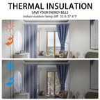 Jiuzhen Blackout Curtains For Bedroom - 60 Inch Extra Wide Thermal Insulated Room Darkening Privacy Soundproof Curtains For Living Room, Set Of 2 Panels With Tiebacks, 60 X 84 Inches, Dusty Blue