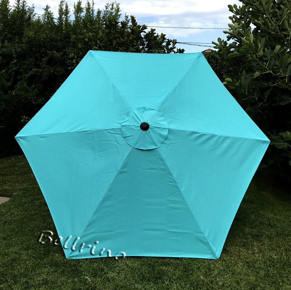 Bellrino Replacement * Peacock Blue * Umbrella Canopy For 9 Ft 6 Ribs (Canopy Only) (Peacock Blue-96)