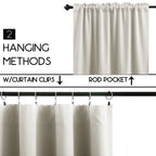 Koufall Kitchen Curtains Cafe Curtain Tiers Short Blackout Small Curtains For Bathroom Window Wide 34 X 30 Length Cream White Beige
