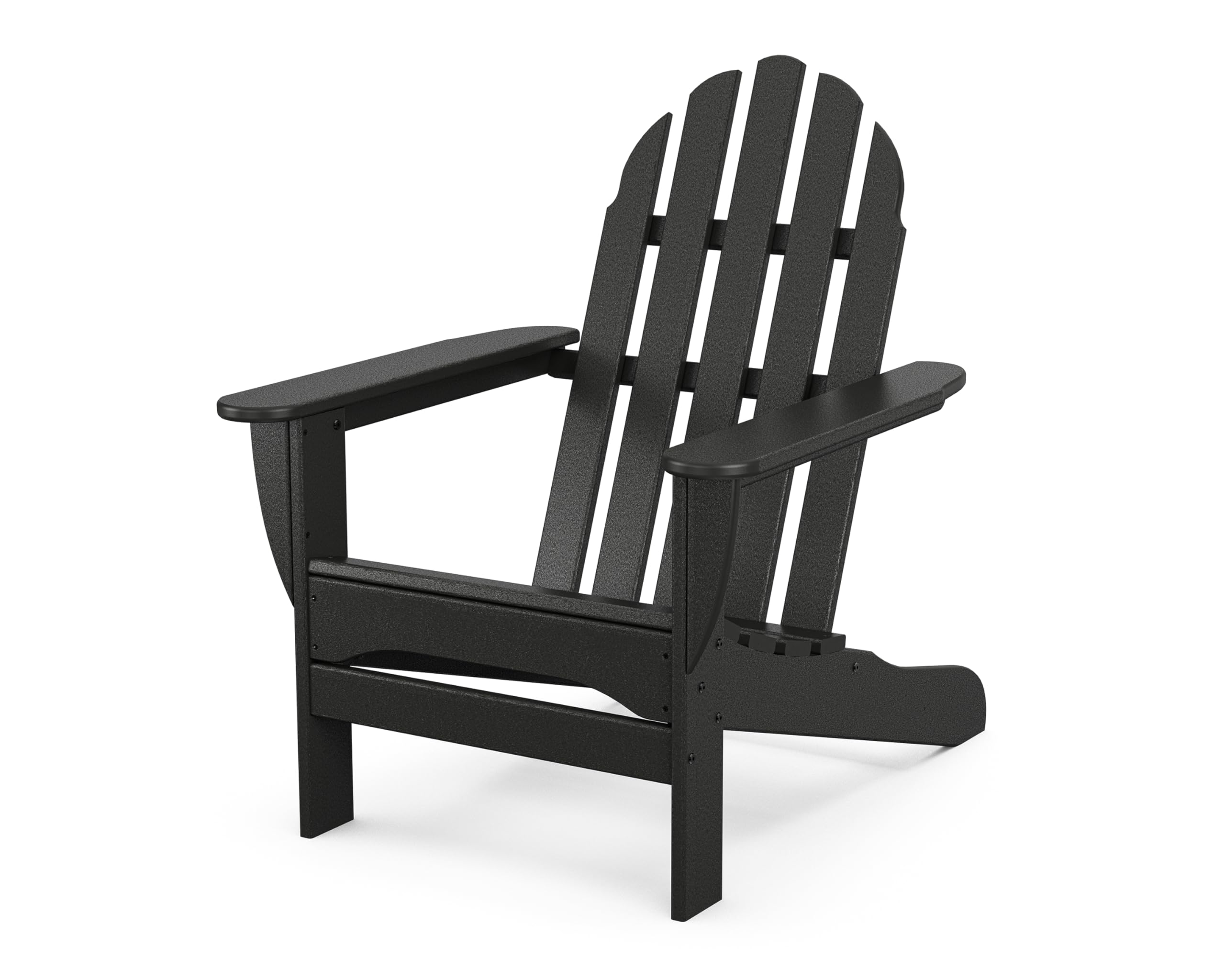 Polywood Ad4030Bl Classic Outdoor Adirondack Chair, Black