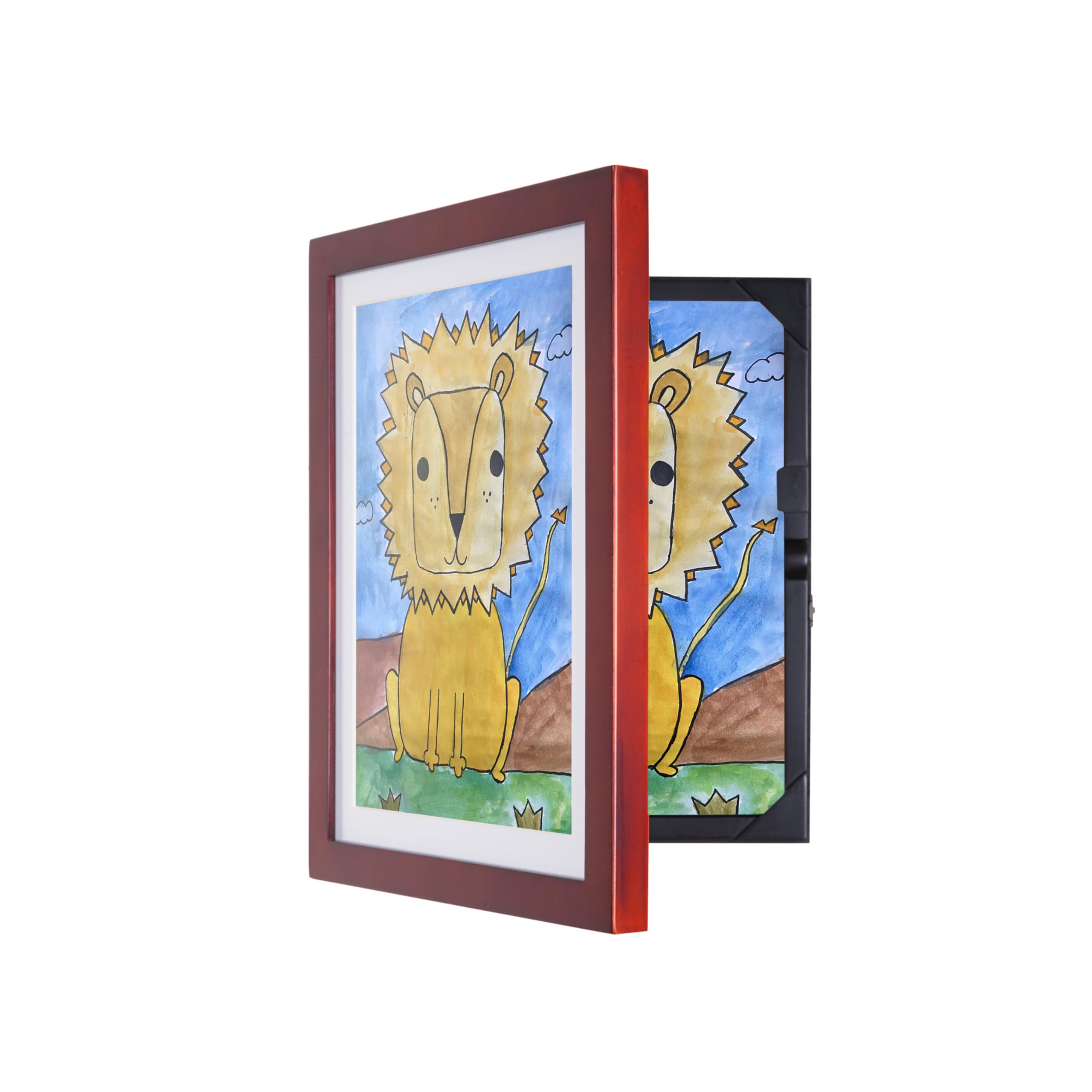 Lil Davinci Art Cabinet, Stores up to 50 Pieces of 9x12 inch Art, Outer Wooden Frame Dimensions 11.75 x 14.75 inches, Kids Art F
