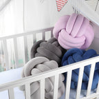 Knot Pillow Ball Round Cushion Pillows, Children Room Decoration Plush Toys Calming Stress Relief Toy (Light Gray,8.5In/22Cm)