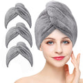 BEoffer Microfiber Hair Towel, 3 Packs Hair Towels for Women, Men,Kids, Quick Dry Hair Wrap Towels for Curly,Long, Curly Hair An