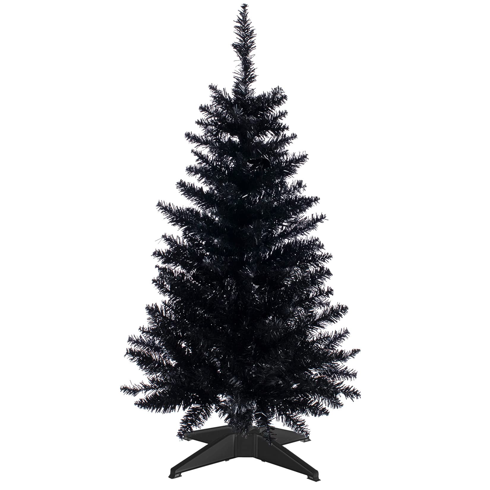 Small Christmas Tree 4FT Artificial Mini Xmas Tree for Christmas Halloween House Decor, Black