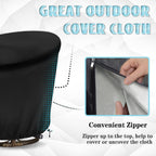 Iceberg Elf Papasan Chair Cover Waterproof,(For 52In Outdoor Papasan Chairs Black) Zipper Design, Easy To Put On And Take Off, D