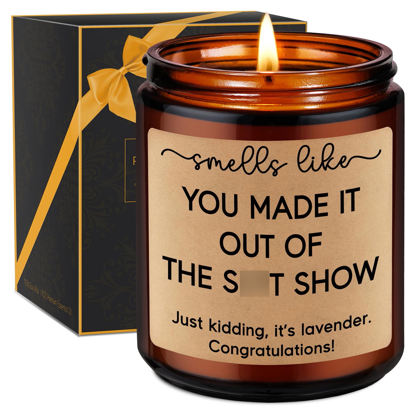 Miracu You Made It Candle - Congratulations, Retirement, New Beginnings Gifts for Women Men - Quit Job, New Job Gifts for Her Hi