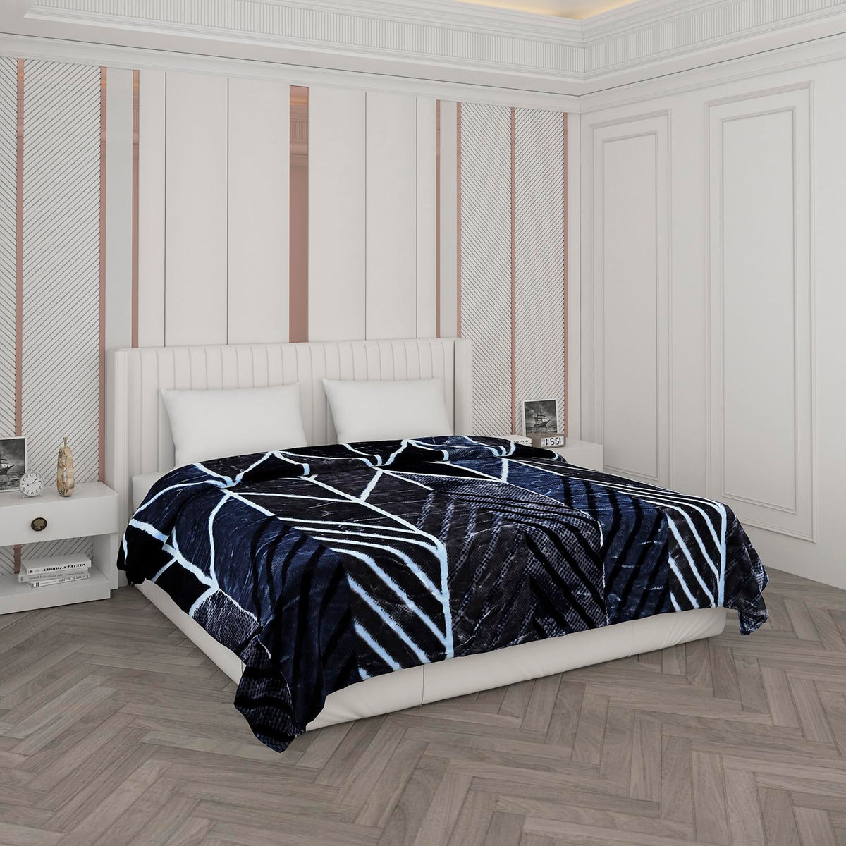 Monte Carlo Double Bed Heavy Winter Blanket Moon Valley Plus 2 Ply Box Pack 870 GSM | 4.5 KG, (240x220 CM)